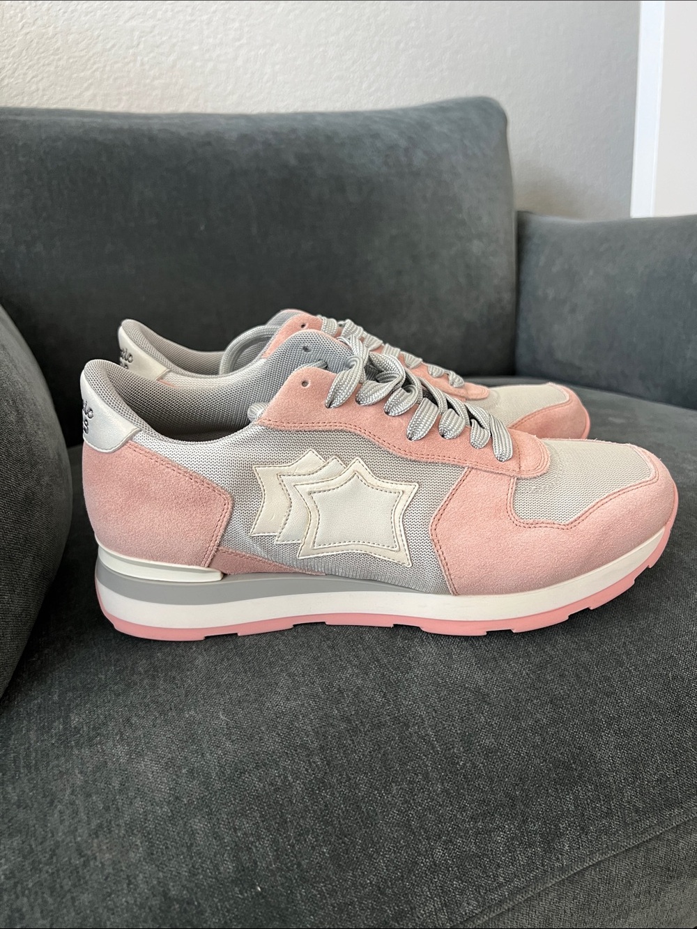 Atlantic Stars ⭐️ Pink & Gray Suede-Trim Women's Sneaker - Casual Comfort